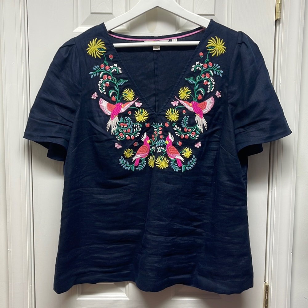 Boden Linen embroidered shirt